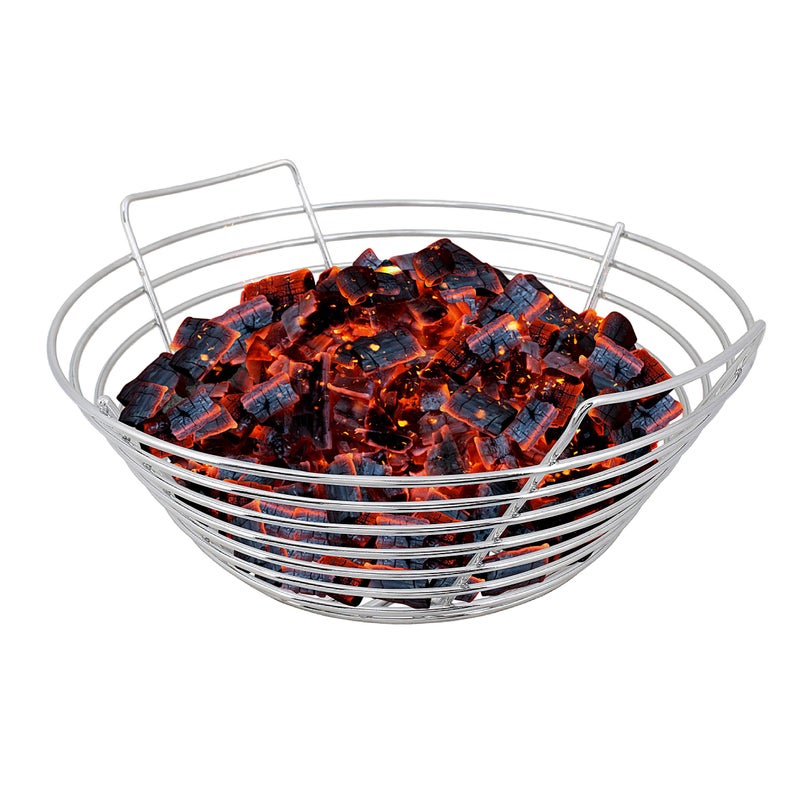 Kick Ash Basket Stainless Steel Charcoal Ash Basket, Fits Big Green Egg Grill, Large - Designed in Wisconsin - Image 1